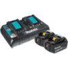 Makita 18V 5.0 Ah Battery and Dual Bay Rapid Charger Kit